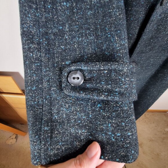 Vintage Lockburne By Locketz Wool Blend Overcoat Size 42 Dark Grey 50" Long - Picture 6 of 12